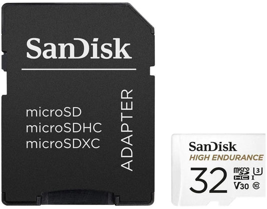 SanDisk High Endurance microSDHC memóriakártya, 32GB, 10-es osztály / UHS-1 U3, SDSQQNR-032G-GN6IA adapterrel