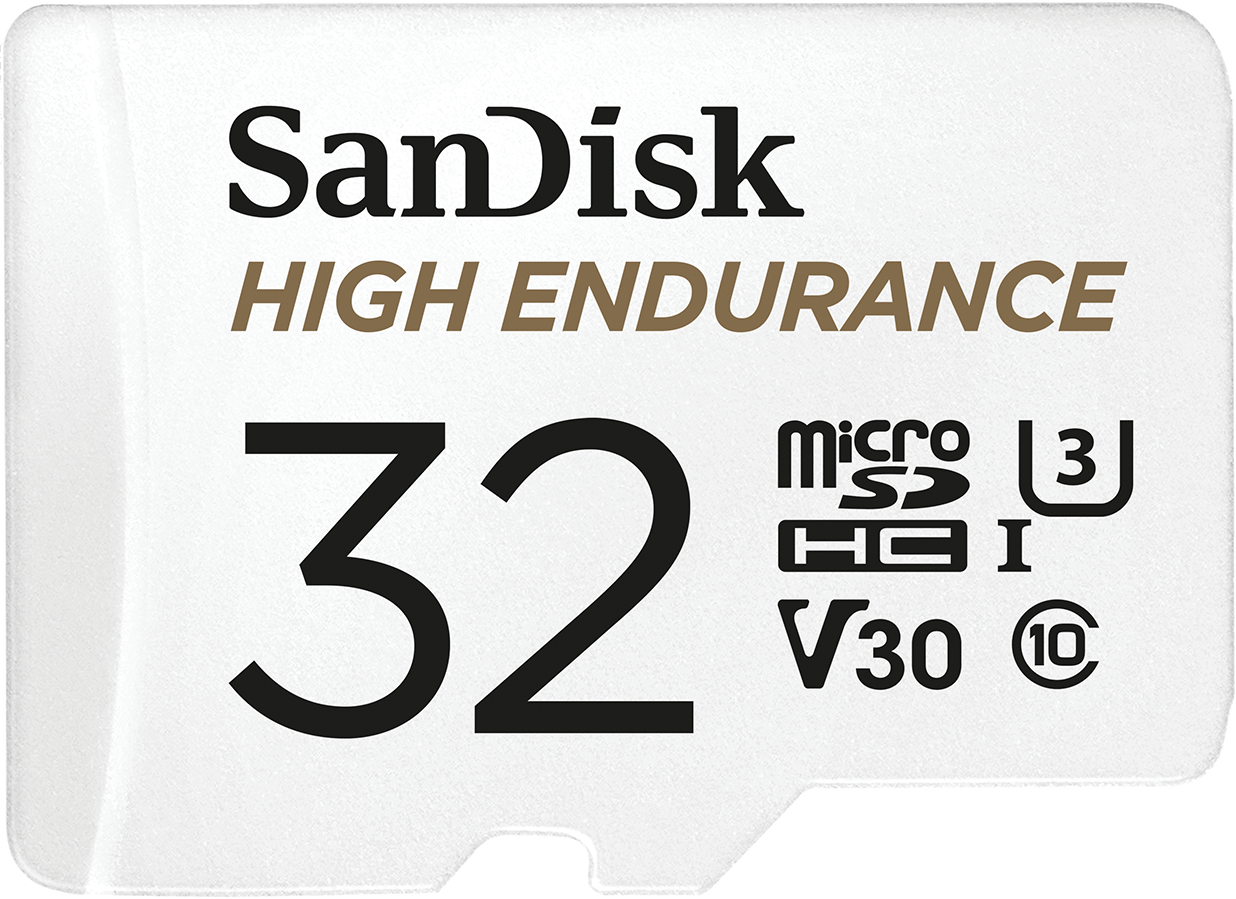 SanDisk High Endurance microSDHC memóriakártya, 32GB, 10-es osztály / UHS-1 U3, SDSQQNR-032G-GN6IA adapterrel