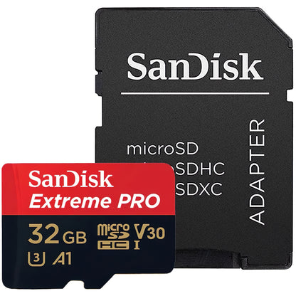 SanDisk Extreme Pro microSDHC memóriakártya, 32GB, 10. osztály / UHS-1 U3, adapterrel SDSQXCG-032G-GN6MA