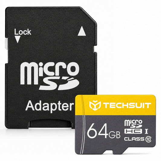 Techsuit THCM11 microSDXC memóriakártya, 64 GB, 10-es osztály, adapterrel