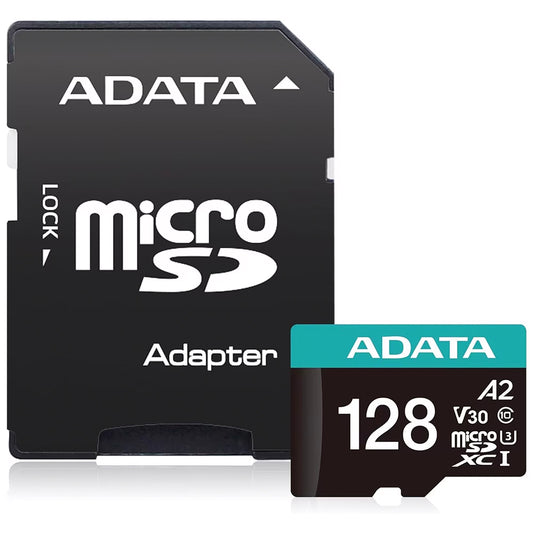 Adata Premier Pro microSDXC memóriakártya, 128GB, 10. osztály / UHS-1 U3, adapterrel AUSDX128GUI3V30SA2-RA1