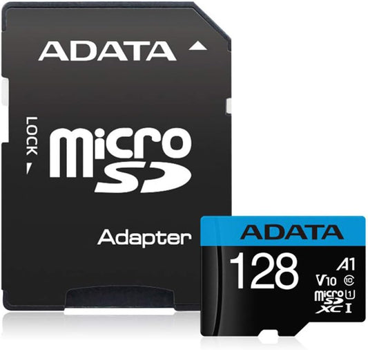 Adata Premier microSDXC memóriakártya, 128GB, 10-es osztály / UHS-1 U1, adapterrel AUSDX128GUICL10A1-RA1