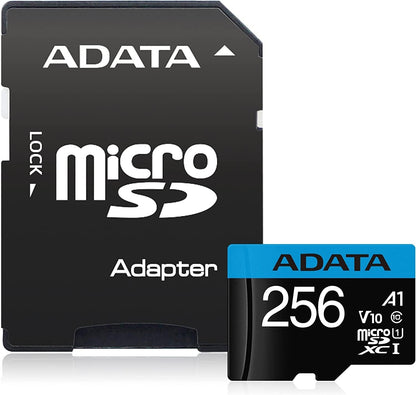 Adata Premier microSDXC memóriakártya, 256GB, 10-es osztály / UHS-1 U1, adapterrel AUSDX256GUICL10A1-RA1