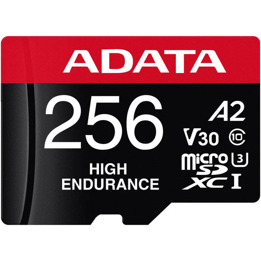 Adata High Endurance microSDXC memóriakártya, 256Gb, 10. osztály / UHS-1 U3, adapterrel AUSDX256GUI3V30SHA2-RA1