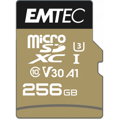 Emtec Speedin Pro Android A1 microSDXC memóriakártya, 256Gb, 10. osztály / UHS-1 U3, adapterrel ECMSDM256GXC10SP