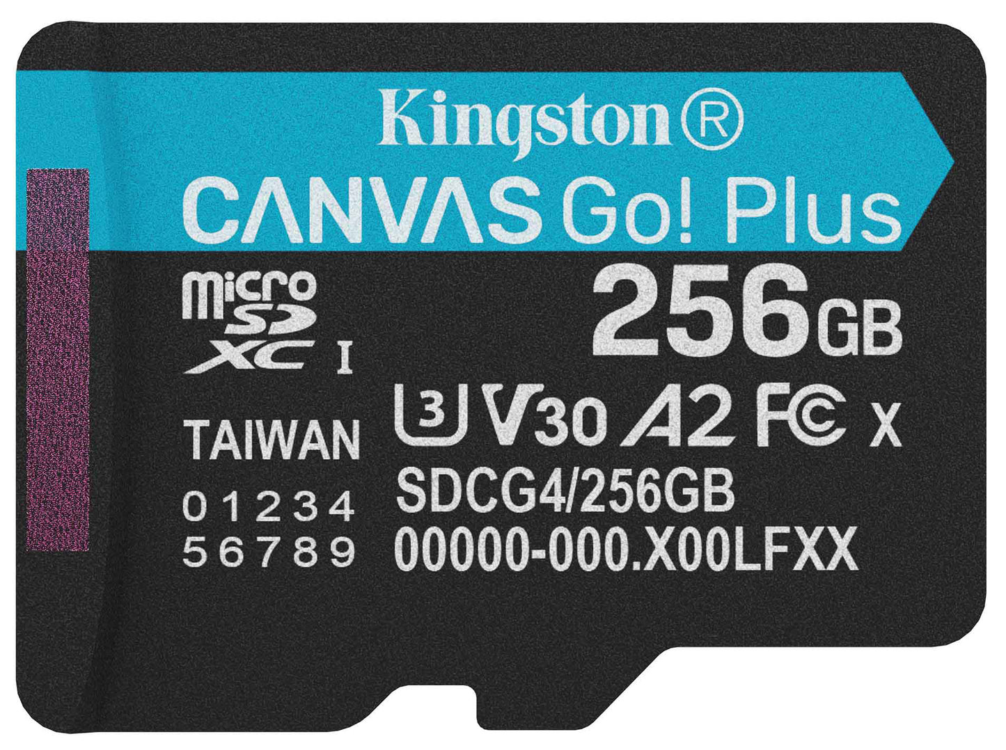 Kingston Canvas Go Plus Android A2 microSDXC memóriakártya, 256Gb, 10. osztály / UHS-1 U3 SDCG4/256GBSP