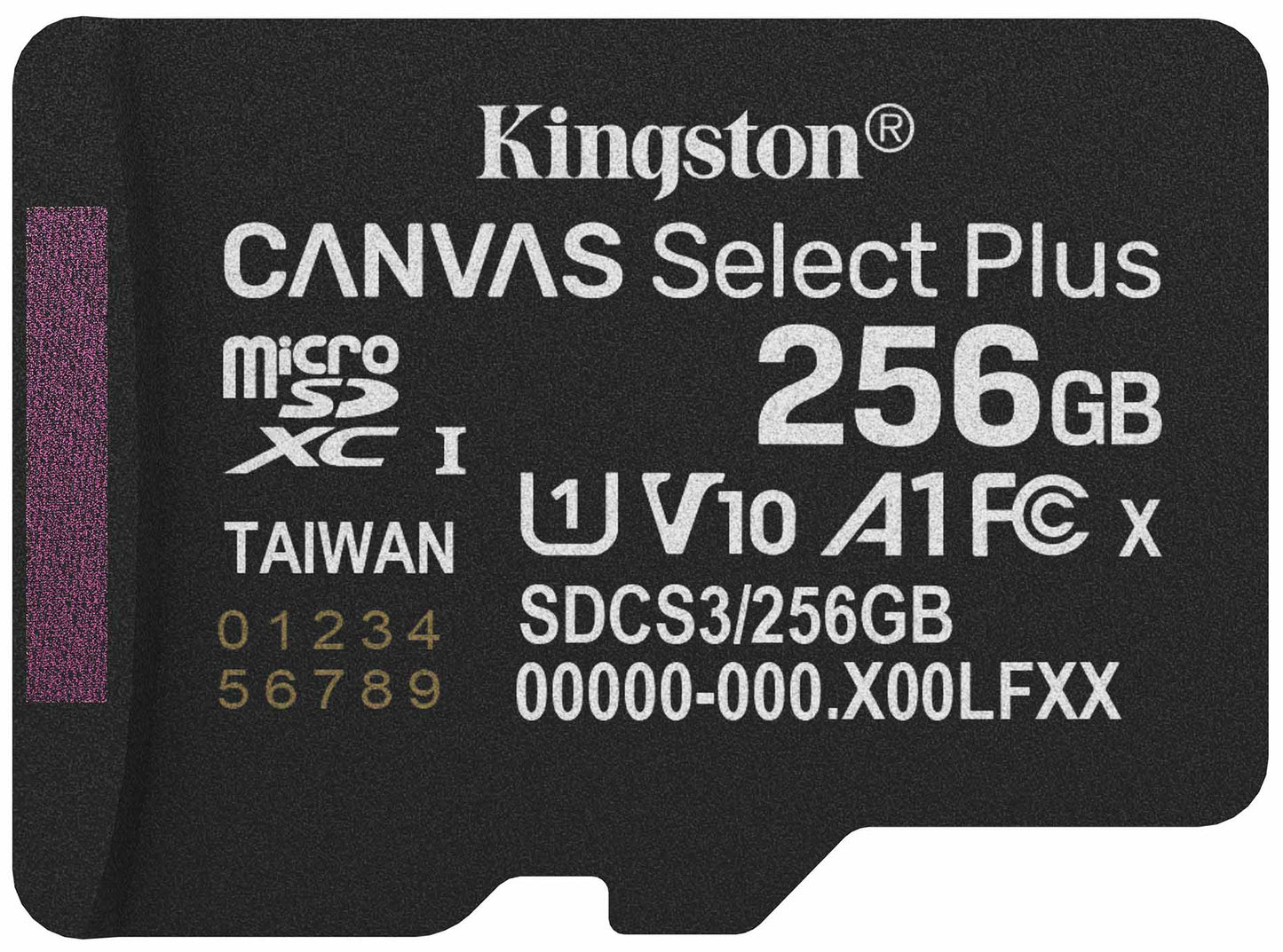 Kingston Canvas Select Plus Android A1 microSDXC memóriakártya, 256GB, 10. osztály / UHS-1 U1 SDCS3/256GBSP
