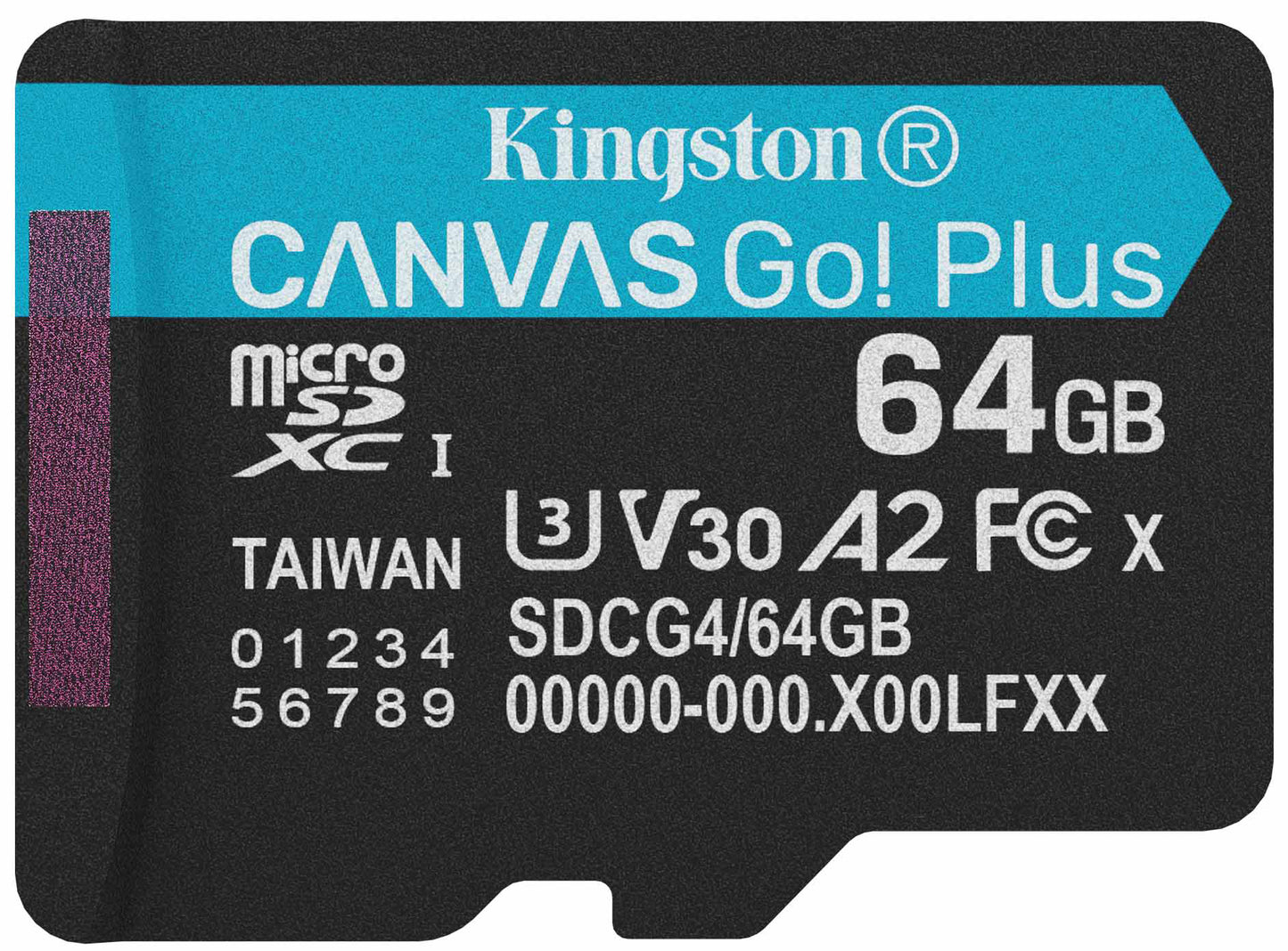 Kingston Canvas Go Plus Android A2 microSDXC memóriakártya, 64GB, 10. osztály / UHS-1 U3 SDCG4/64GBSP
