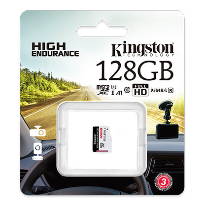 Kingston Endurance microSDXC memóriakártya, 128Gb, 10. osztály / UHS-1 U1 SDCE/128GB