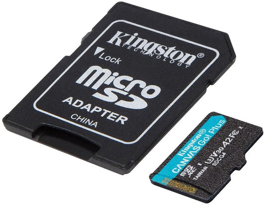 Kingston Canvas Go Plus Android A2 microSDXC memóriakártya, 128Gb, 10. osztály / UHS-1 U3, adapterrel SDCG4/128GB