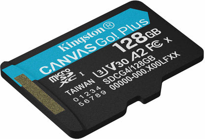 Kingston Canvas Go Plus Android A2 microSDXC memóriakártya, 128Gb, 10. osztály / UHS-1 U3 SDCG4/128GBSP