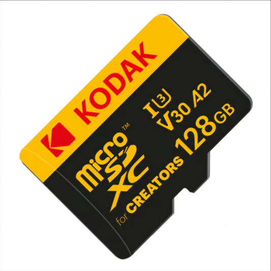 Kodak for Creators microSDXC memóriakártya, 128Gb, 10-es osztály / UHS-1 U3, adapterrel EKMSDM128GXCU3CR