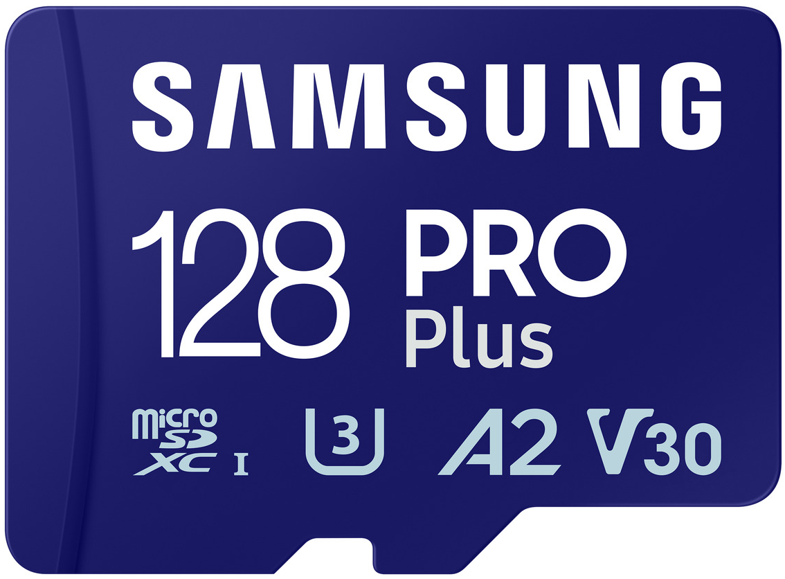 Samsung PRO Plus microSDXC memóriakártya, 128Gb, 10. osztály / UHS-1 U3, adapterrel MB-MD128SA/EU