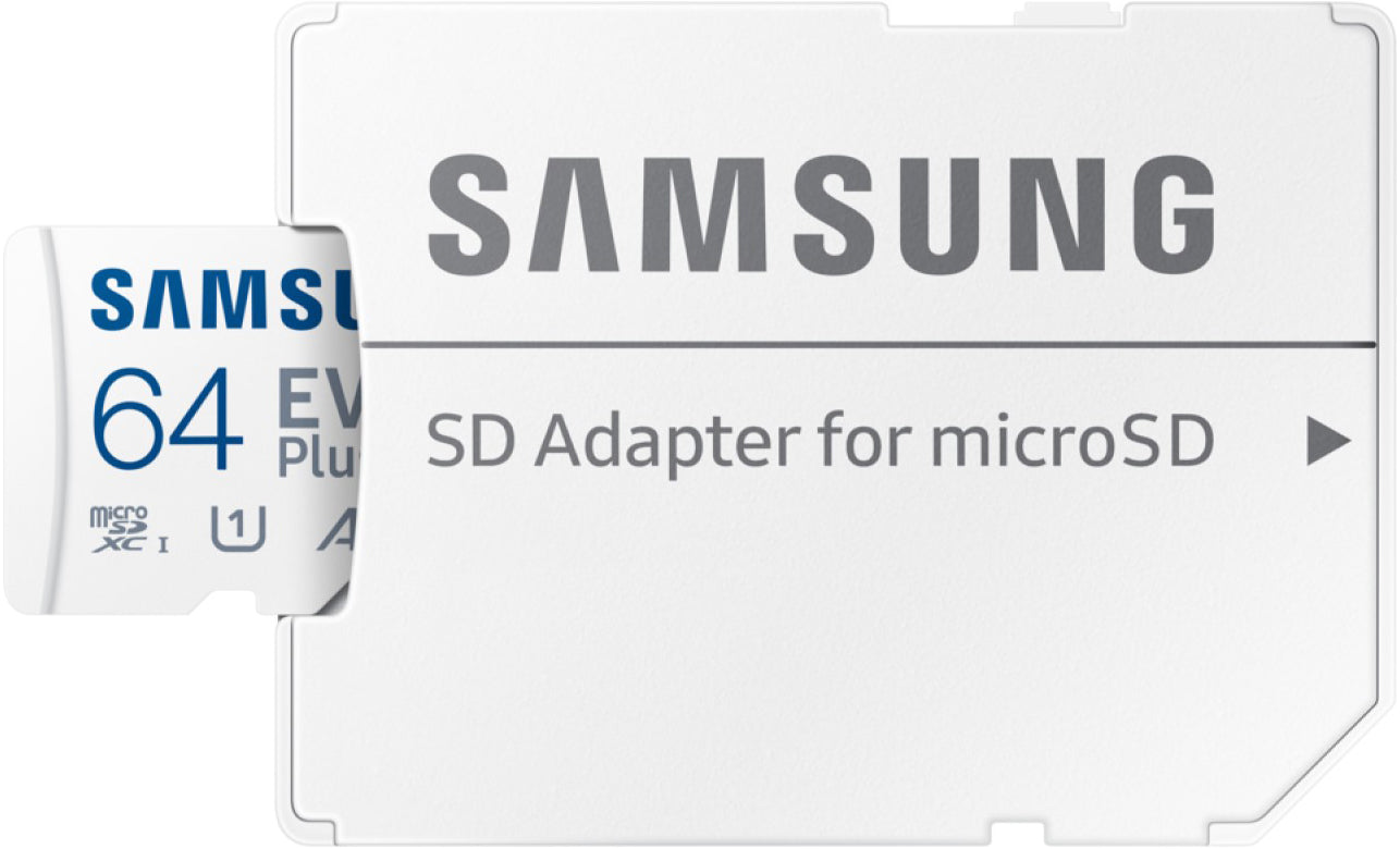 Samsung Evo Plus microSDXC memóriakártya, 64Gb, 10. osztály / UHS-1 U1, Adapterrel MB-MC64SA/EU