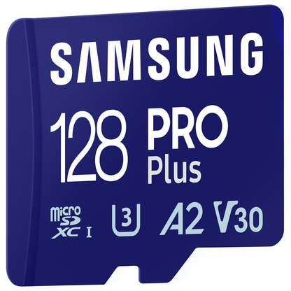 Samsung PRO Plus microSDXC memóriakártya, 128Gb, 10. osztály / UHS-1 U3, adapterrel MB-MD128SA/EU