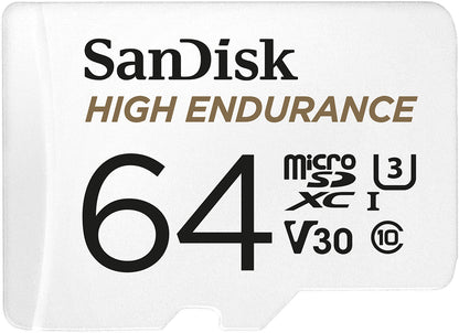 SanDisk High Endurance microSDXC memóriakártya, 64Gb, 10. osztály / UHS-1 U3, adapterrel SDSQQNR-064G-GN6IA