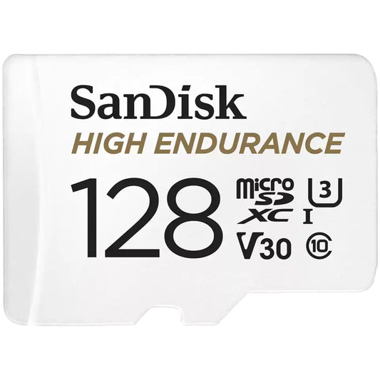 SanDisk High Endurance microSDXC memóriakártya, 128Gb, 10. osztály / UHS-1 U3, adapterrel SDSQQNR-128G-GN6IA
