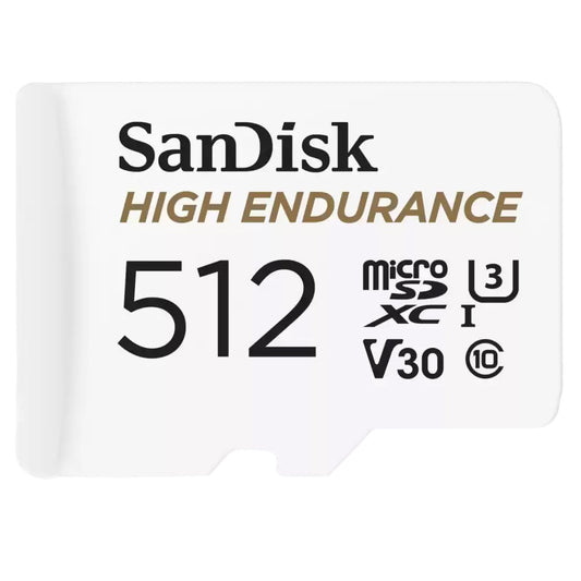 SanDisk High Endurance microSDXC memóriakártya, 512Gb, 10. osztály / UHS-1 U3, adapterrel SDSQQNR-512G-GN6IA