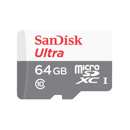 SanDisk Ultra microSDXC memóriakártya, 64Gb, 10-es osztály, adapterrel SDSQUNR-064G-GN6TA