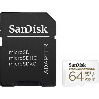 SanDisk MAX Endurance microSDXC memóriakártya, 64GB, 10. osztály / UHS-1 U3, adapterrel SDSQQVR-064G-GN6IA