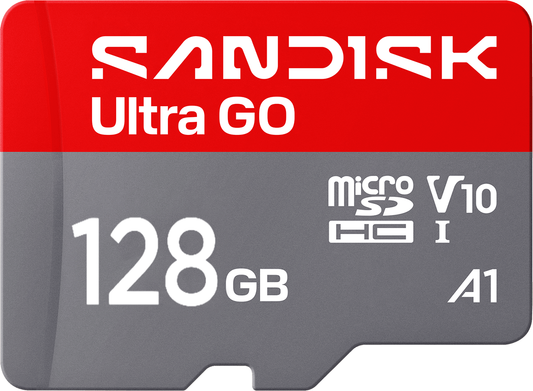 SanDisk Ultra GO Android A1 microSDXC memóriakártya, 128GB, Class 10 / UHS-1 U1 SDSQUGN-128G-GN6MN