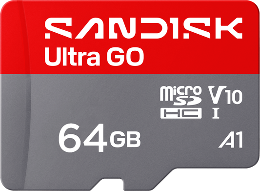 SanDisk Ultra GO Android A1 microSDXC memóriakártya, 64GB, Class 10 / UHS-1 U1 SDSQUGN-064G-GN6MN