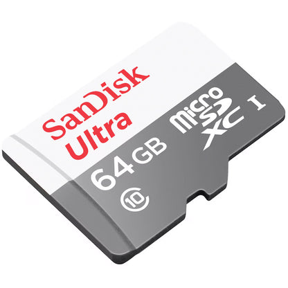 SanDisk Ultra microSDXC memóriakártya, 64Gb, 10-es osztály, adapterrel SDSQUNR-064G-GN3MA