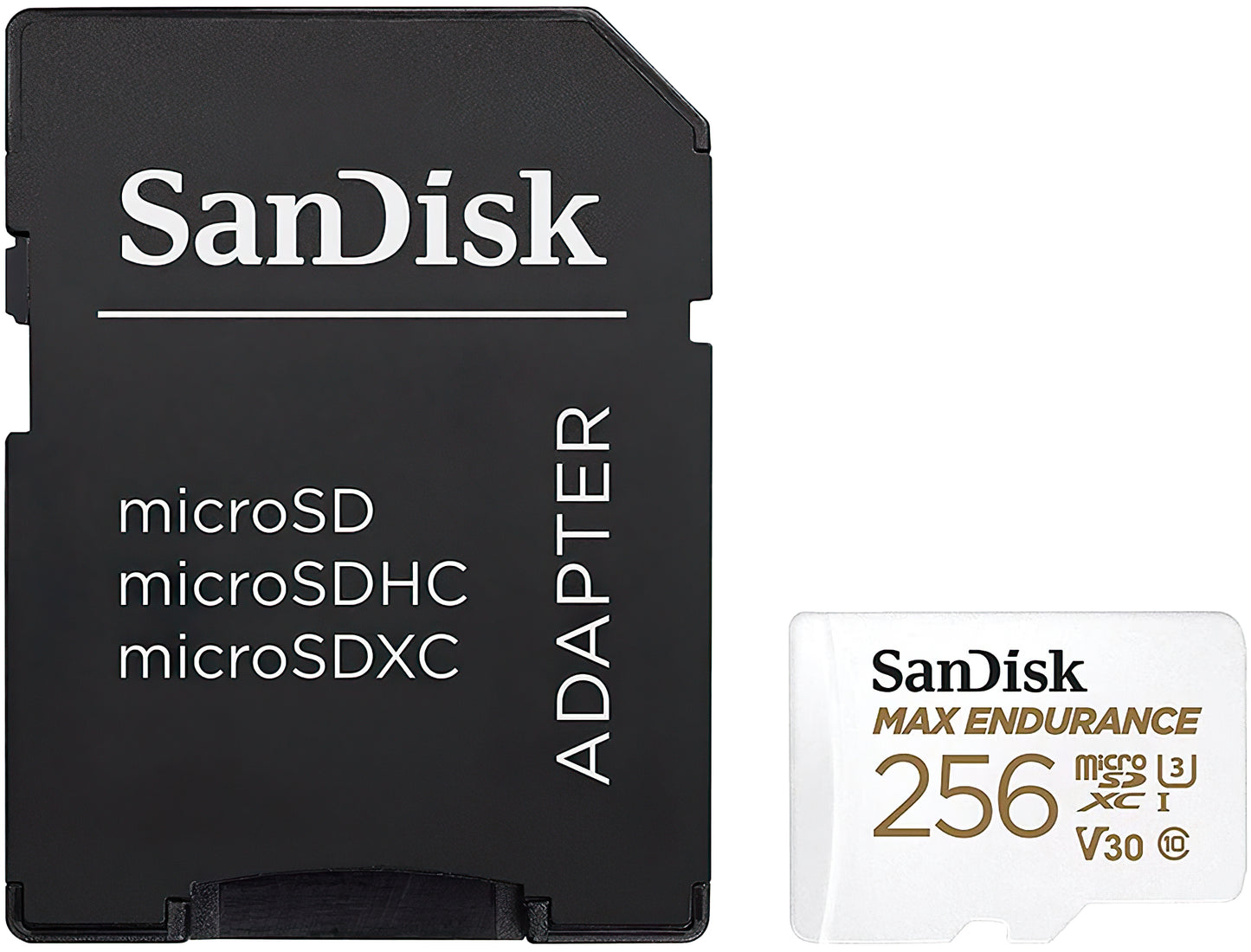SanDisk High Endurance microSDXC memóriakártya, 256Gb, 10. osztály / UHS-1 U3, adapterrel SDSQQNR-256G-GN6IA