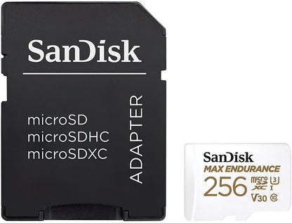 SanDisk High Endurance microSDXC memóriakártya, 256Gb, 10. osztály / UHS-1 U3, adapterrel SDSQQNR-256G-GN6IA