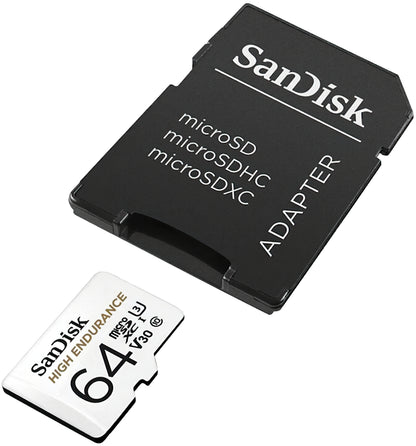 SanDisk High Endurance microSDXC memóriakártya, 64Gb, 10. osztály / UHS-1 U3, adapterrel SDSQQNR-064G-GN6IA