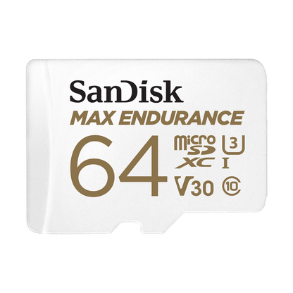 SanDisk MAX Endurance microSDXC memóriakártya, 64GB, 10. osztály / UHS-1 U3, adapterrel SDSQQVR-064G-GN6IA