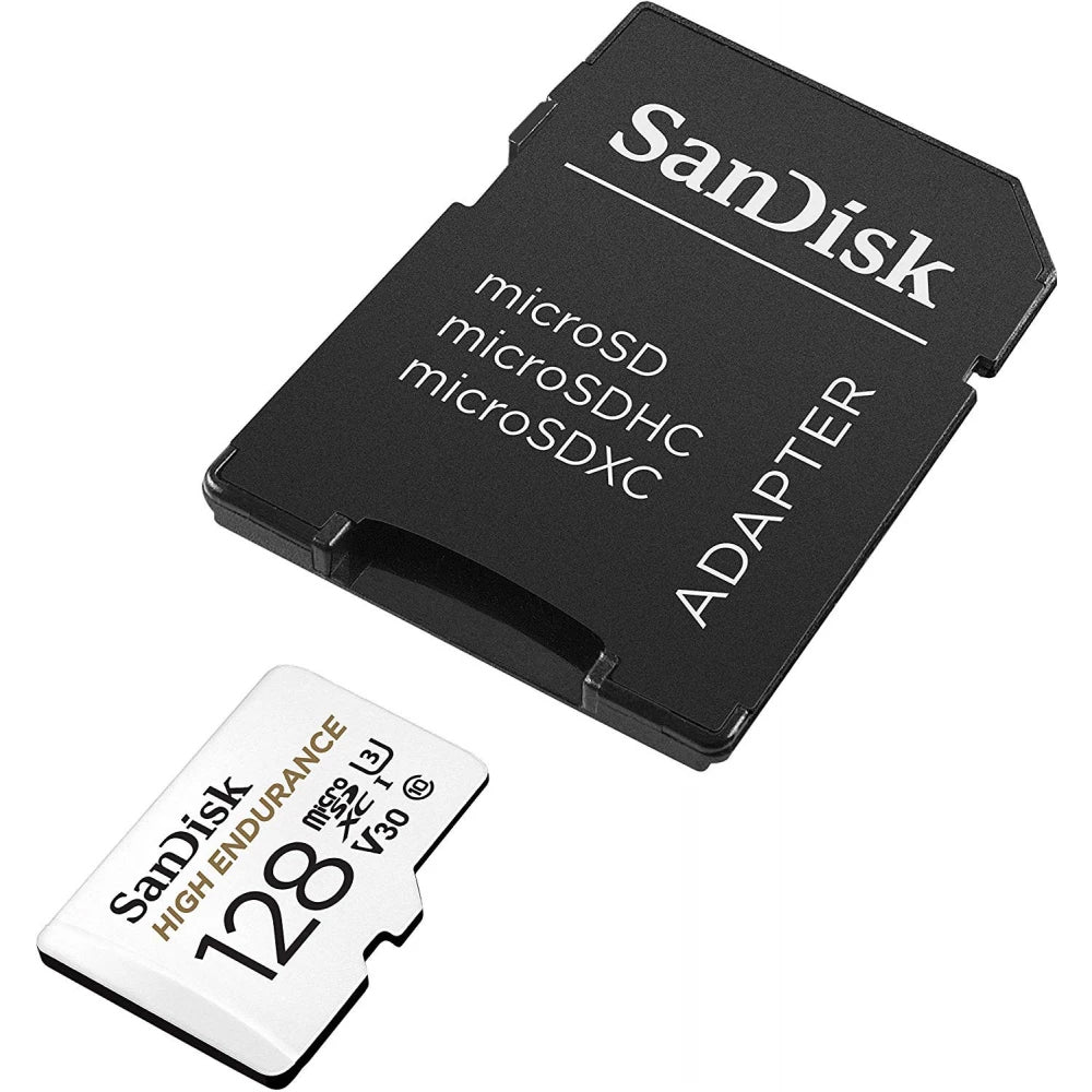 SanDisk High Endurance microSDXC memóriakártya, 128Gb, 10. osztály / UHS-1 U3, adapterrel SDSQQNR-128G-GN6IA