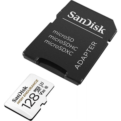SanDisk High Endurance microSDXC memóriakártya, 128Gb, 10. osztály / UHS-1 U3, adapterrel SDSQQNR-128G-GN6IA