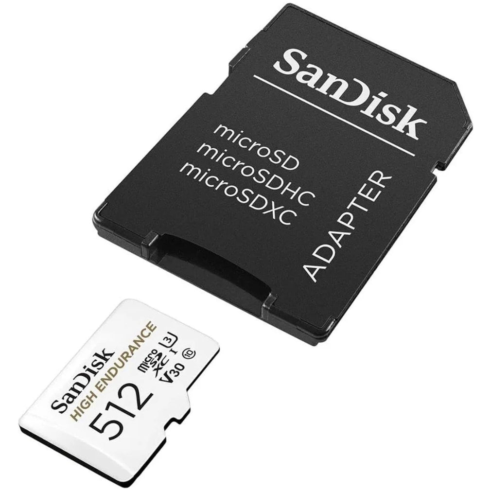 SanDisk High Endurance microSDXC memóriakártya, 512Gb, 10. osztály / UHS-1 U3, adapterrel SDSQQNR-512G-GN6IA