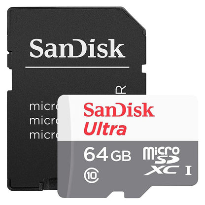 SanDisk Ultra microSDXC memóriakártya, 64Gb, 10-es osztály, adapterrel SDSQUNR-064G-GN3MA