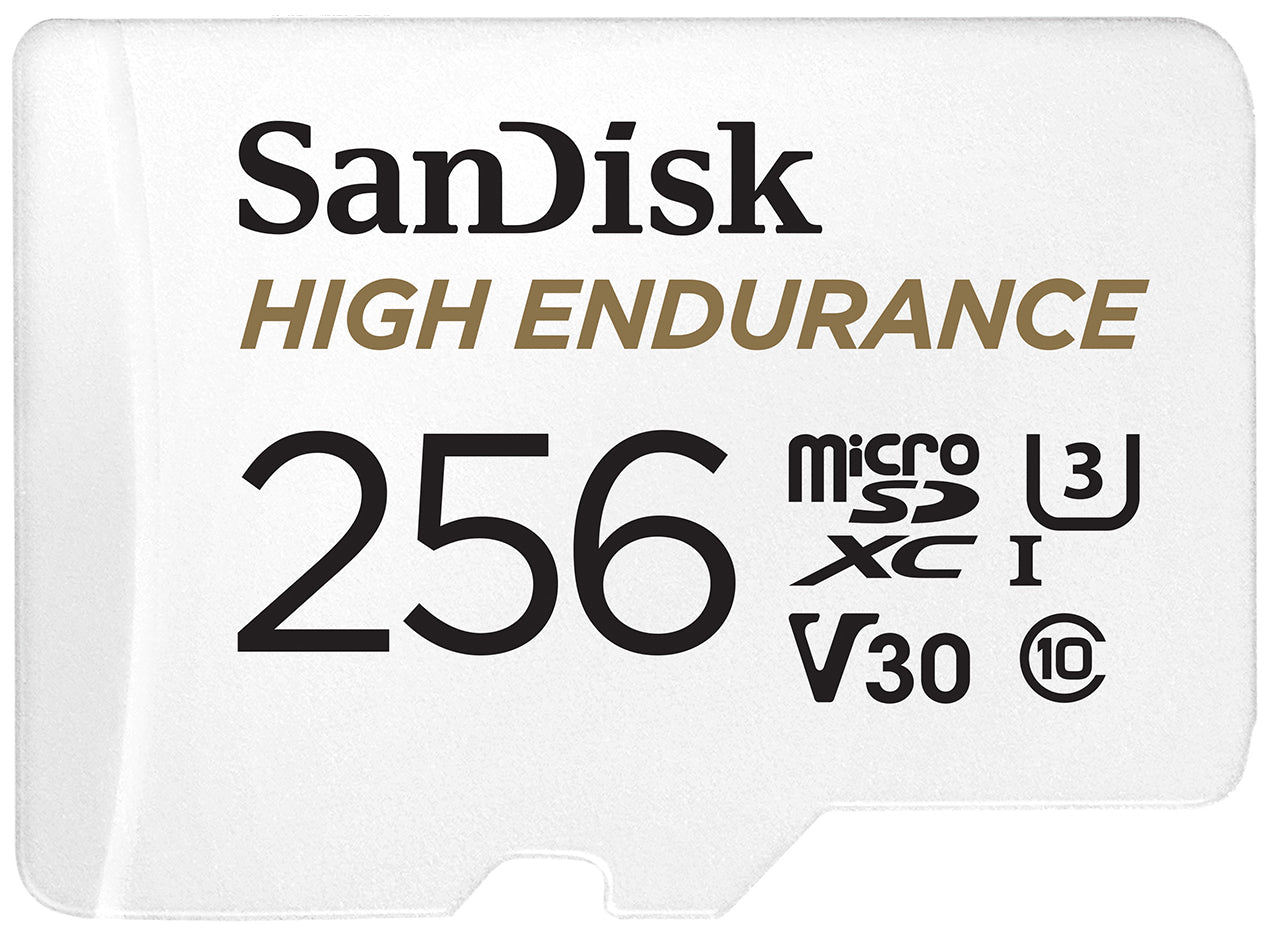 SanDisk High Endurance microSDXC memóriakártya, 256Gb, 10. osztály / UHS-1 U3, adapterrel SDSQQNR-256G-GN6IA