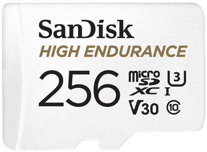 SanDisk High Endurance microSDXC memóriakártya, 256Gb, 10. osztály / UHS-1 U3, adapterrel SDSQQNR-256G-GN6IA