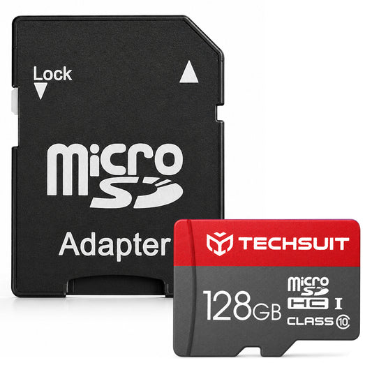 Techsuit THCM26 microSDXC memóriakártya, 128Gb, 10-es osztály, adapterrel