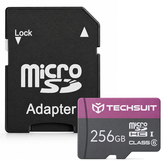 Techsuit THCM27 microSDXC memóriakártya, 256GB, Class 6, adapterrel