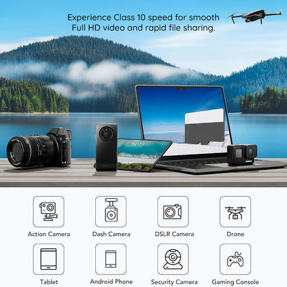 Techsuit THCM27 microSDXC Memory Card, 256GB, Class 6, With Adapter