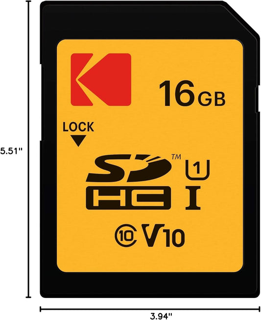 Kodak Premium Performance SDHC memóriakártya, 16Gb, 10. osztály / UHS-1 U1 EKMSD16GHC10K