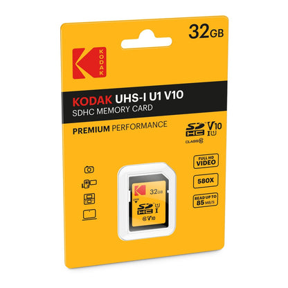 SDHC memóriakártya Kodak Premium Performance, 32Gb, 10. osztály / UHS-1 U1 EKMSD32GHC10K
