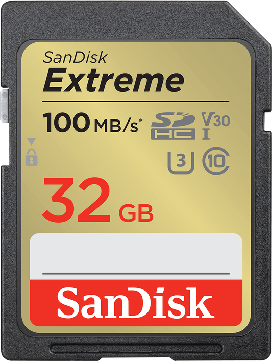 SanDisk Extreme SDHC memóriakártya, 32GB, 10. osztály / UHS-1 U3 SDSDXVT-032G-GNCIN