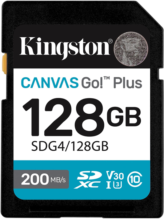 Kingston Canvas Go Plus SDXC memóriakártya, 128GB, 10-es osztály / UHS-1 U3 SDG4/128GB
