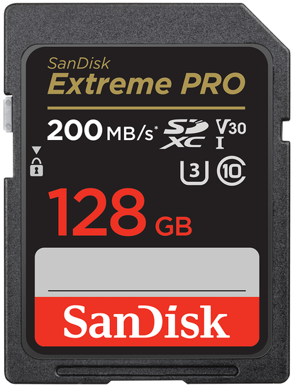 SanDisk Extreme Pro SDXC Memóriakártya, 128Gb, 10-es osztály / UHS-1 U3 SDSDXXD-128G-GN4IN