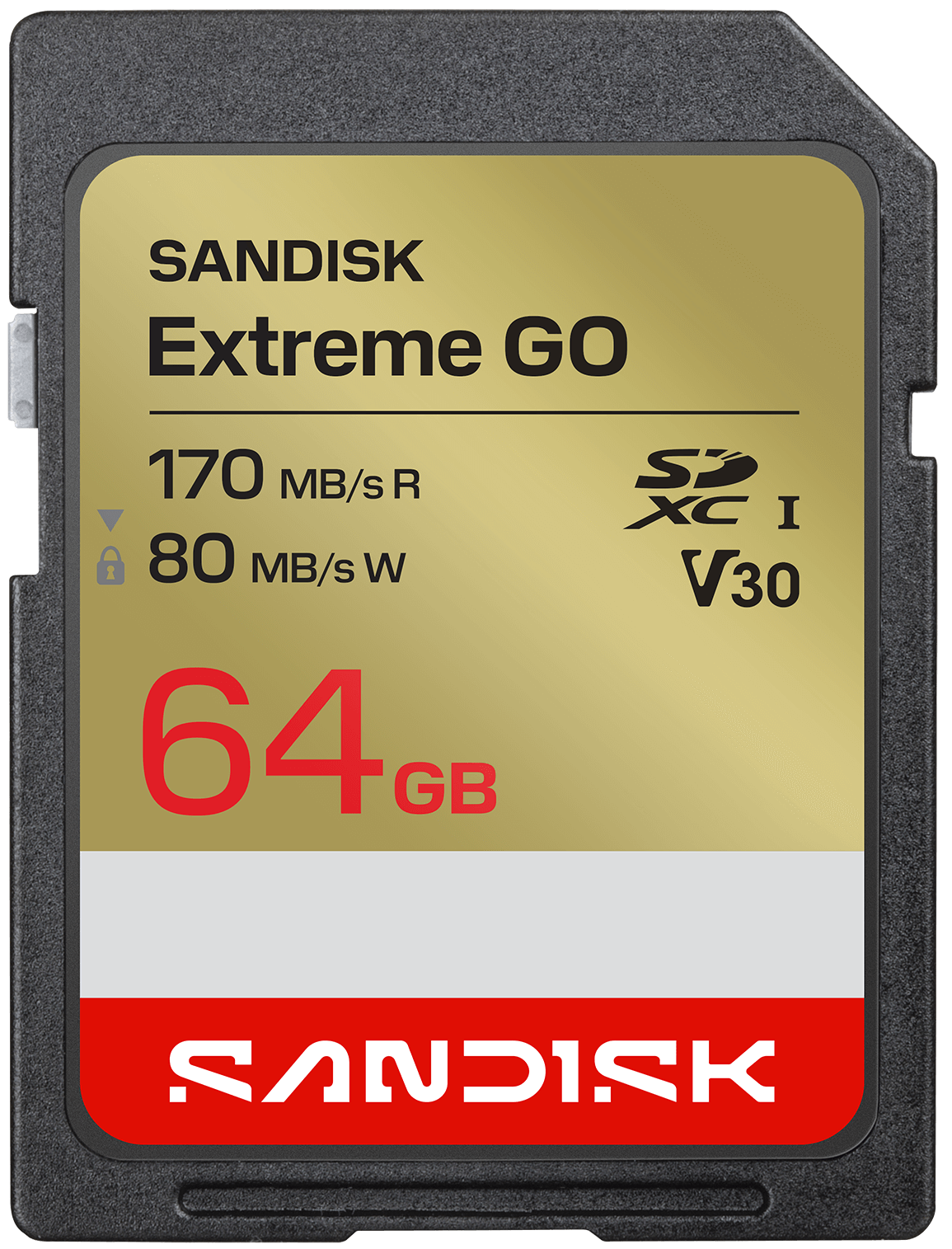 SanDisk Extreme Go SDXC memóriakártya, 64Gb, 10-es osztály / UHS-1 U1 SDSDXGN-064G-GNCIN