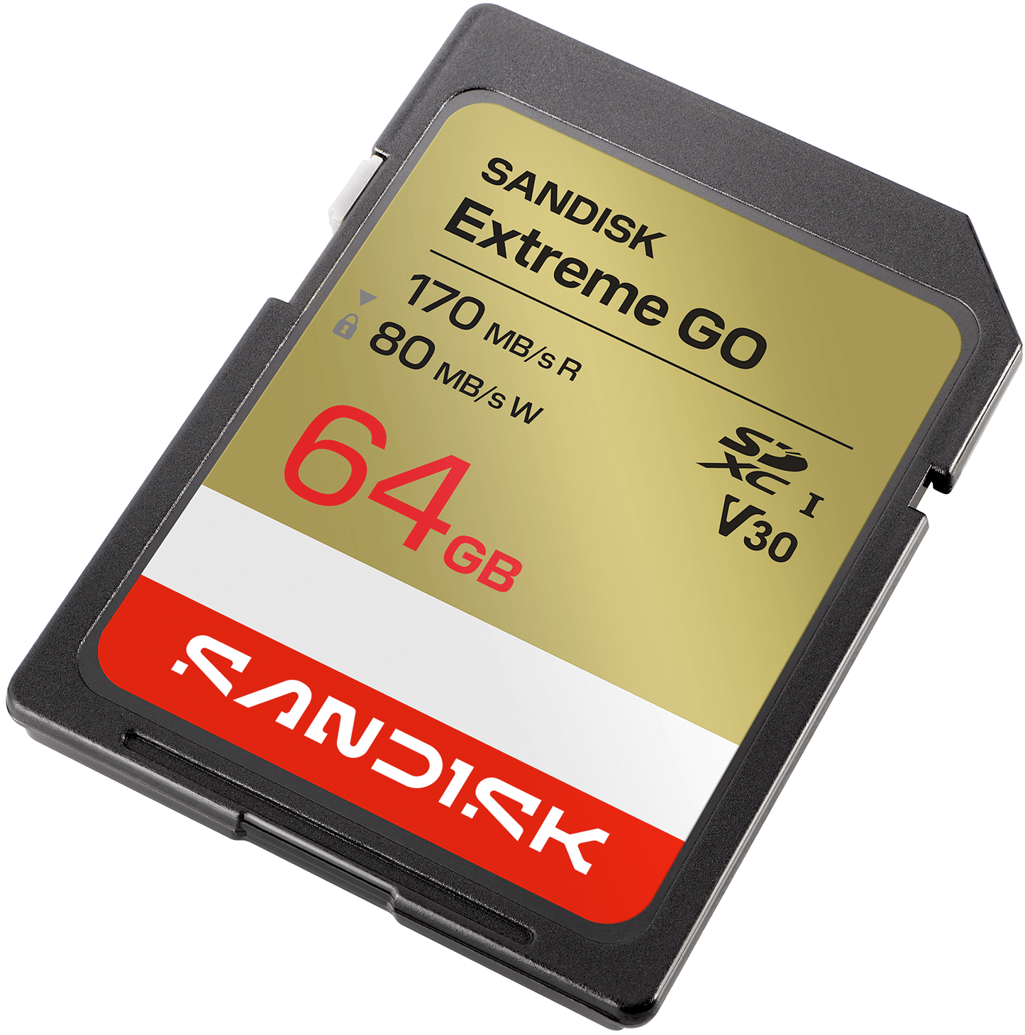 SanDisk Extreme Go SDXC memóriakártya, 64Gb, 10-es osztály / UHS-1 U1 SDSDXGN-064G-GNCIN