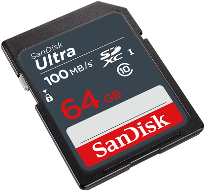 SDXC SanDisk Ultra memóriakártya, 64GB, 10-es osztály SDSDUNR-064G-GN3IN