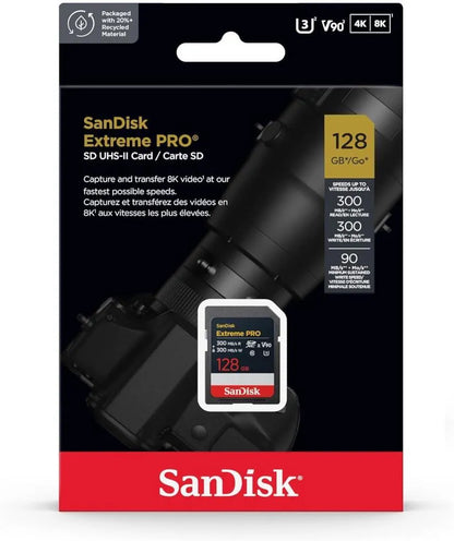 SDXC Memóriakártya SanDisk Extreme Pro, 128Gb, 10-es osztály / UHS-2 U3 SDSDXDM-128G-GN4IN