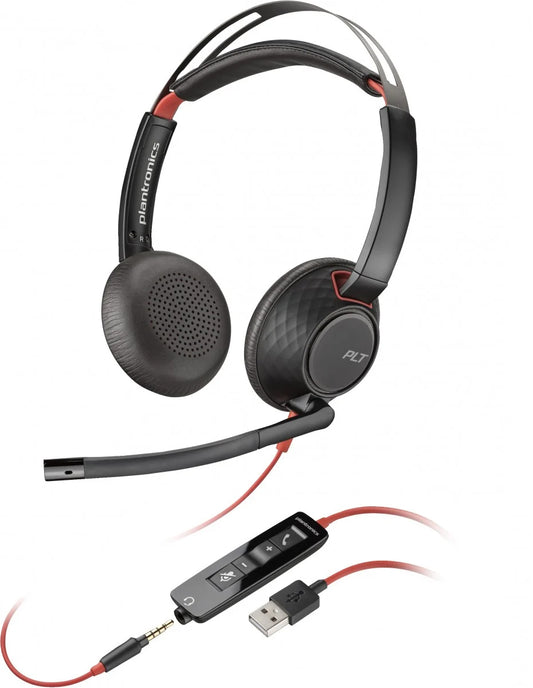USB-C Call Center fejhallgató HP Poly Blackwire C5220, Fekete 80R97AA